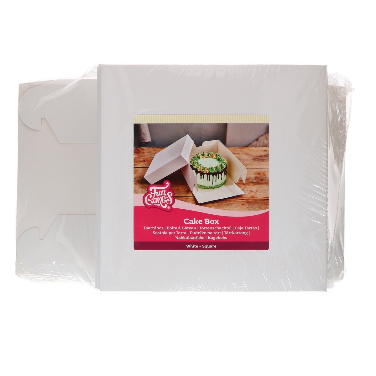 FunCakes Boîte à Gâteaux Blanc 35x35x20 cm pk/25