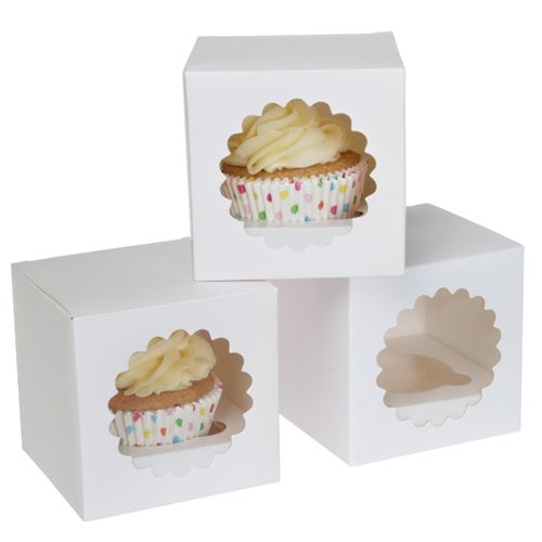 House of Marie Cupcake Box 1 -White- pcs/3