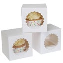 House of Marie Cupcake Box 1 -White- pcs/3