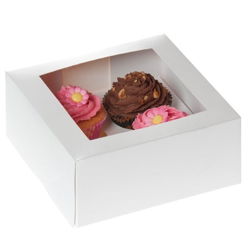 House of Marie Cupcake Box 4 -White- pcs/2