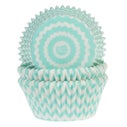 House of Marie Baking Cups Chevron Mint pk/48