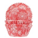 House of Marie Baking Cups Snow Crystal Red pk/48