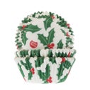 House of Marie Baking Cups Christmas Holly Leaf pk/48