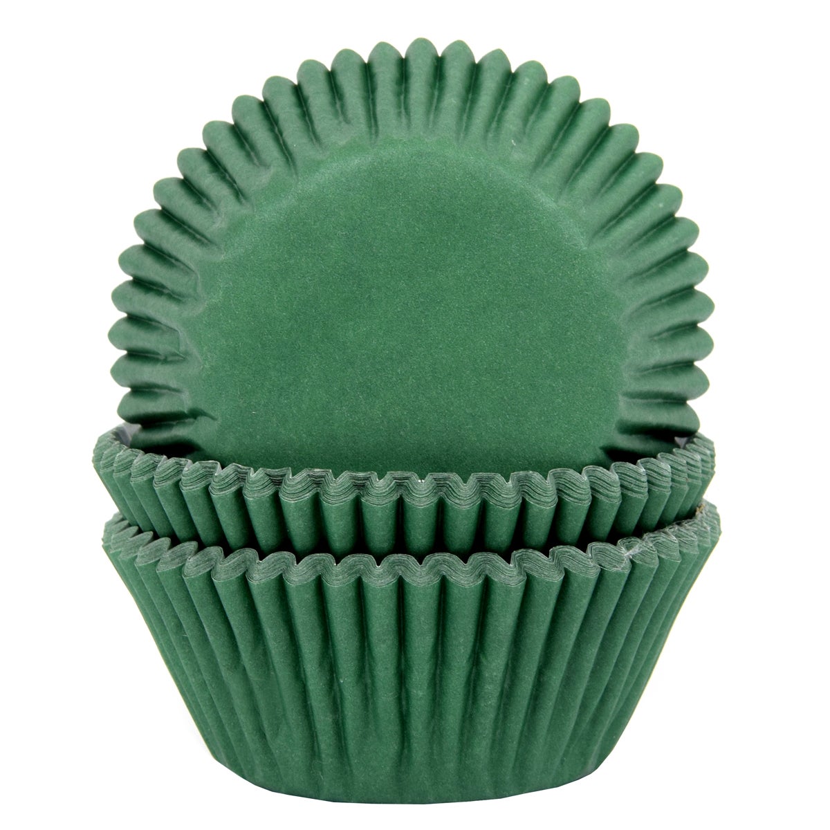 House of Marie Caissettes à Cupcakes - Vert foncé pcs/48