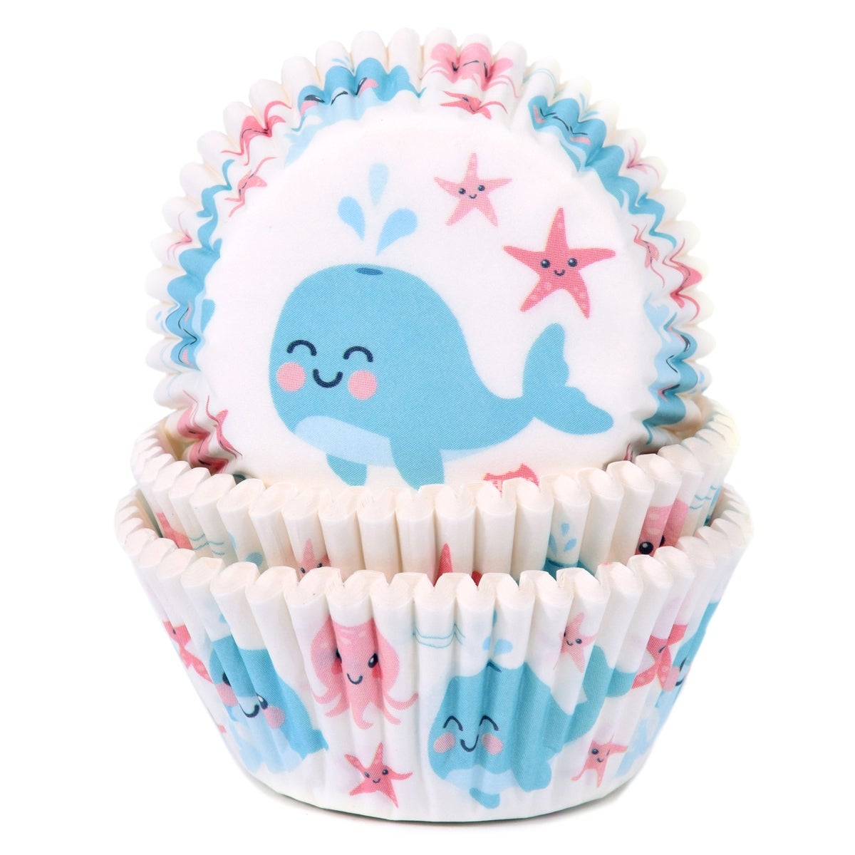 House of Marie Caissettes à Cupcakes - Whale pcs/50