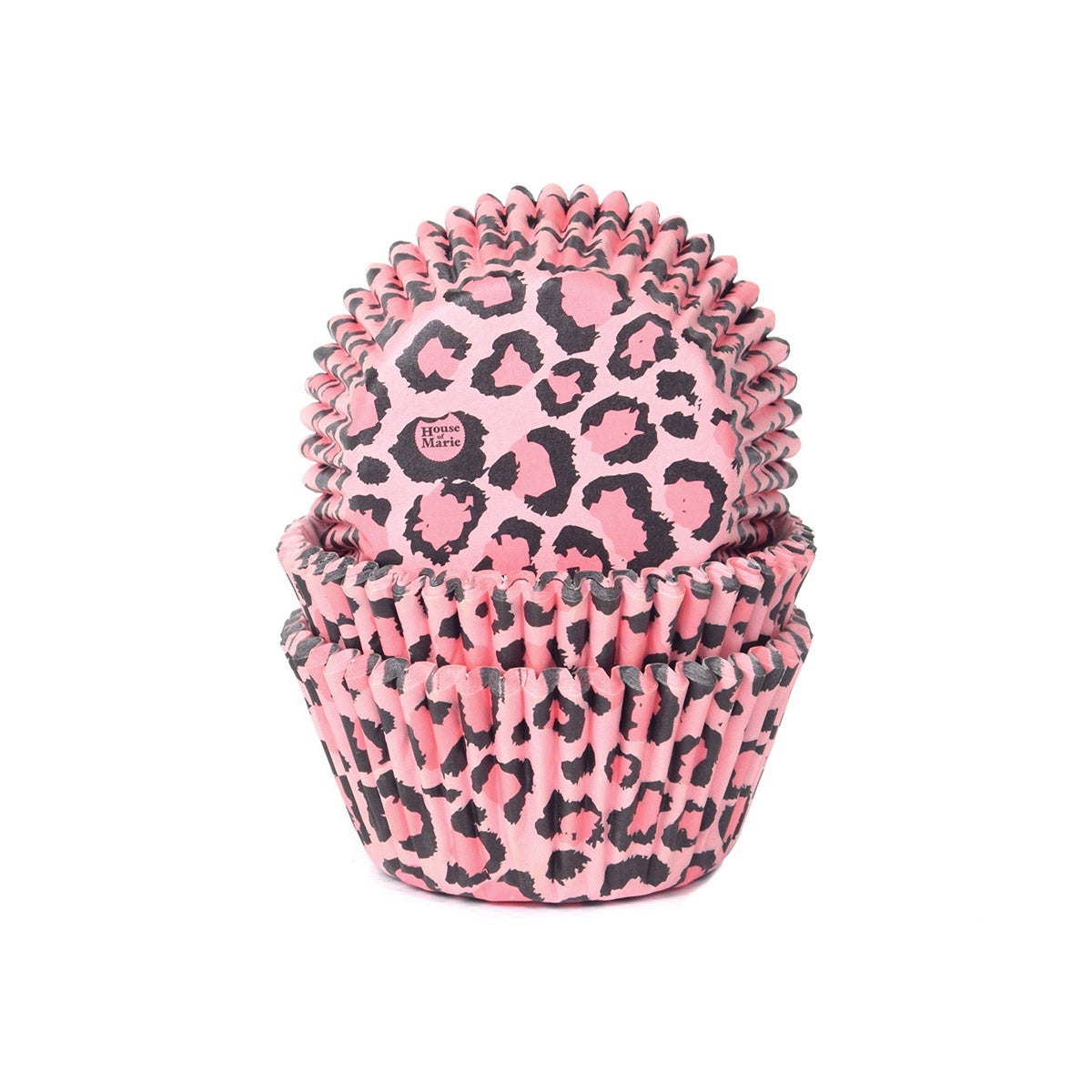 House of Marie Caissettes à Cupcakes - Leopard Pink pcs/50