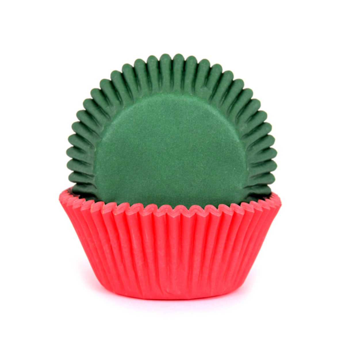 House of Marie Baking Cups Red/Green pk/50