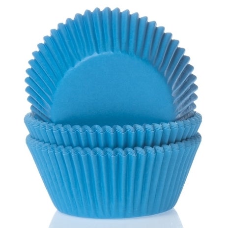 House of Marie Baking cups Cyan blue - pk/48