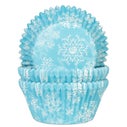 House of Marie Baking Cups Flocon de Neige Bleu pcs/48