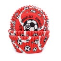 House of Marie Baking Cups Rouge But de Football pk/48
