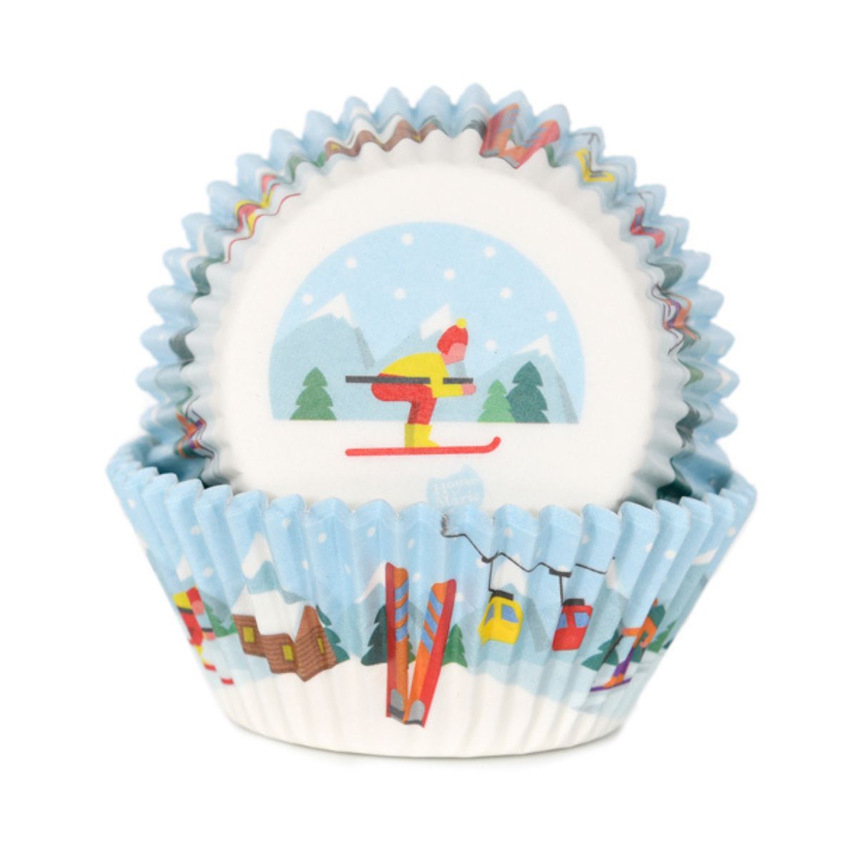 House of Marie Baking Cups Winter Ski pk/48