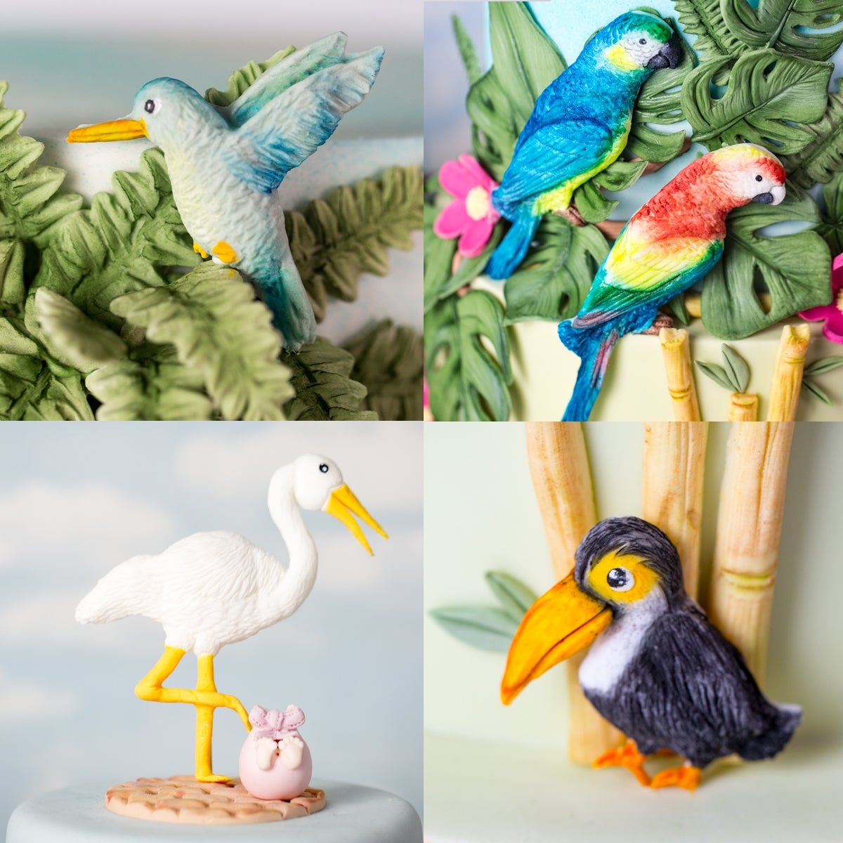 Karen Davies Moule en Silicone - Oiseaux tropicaux