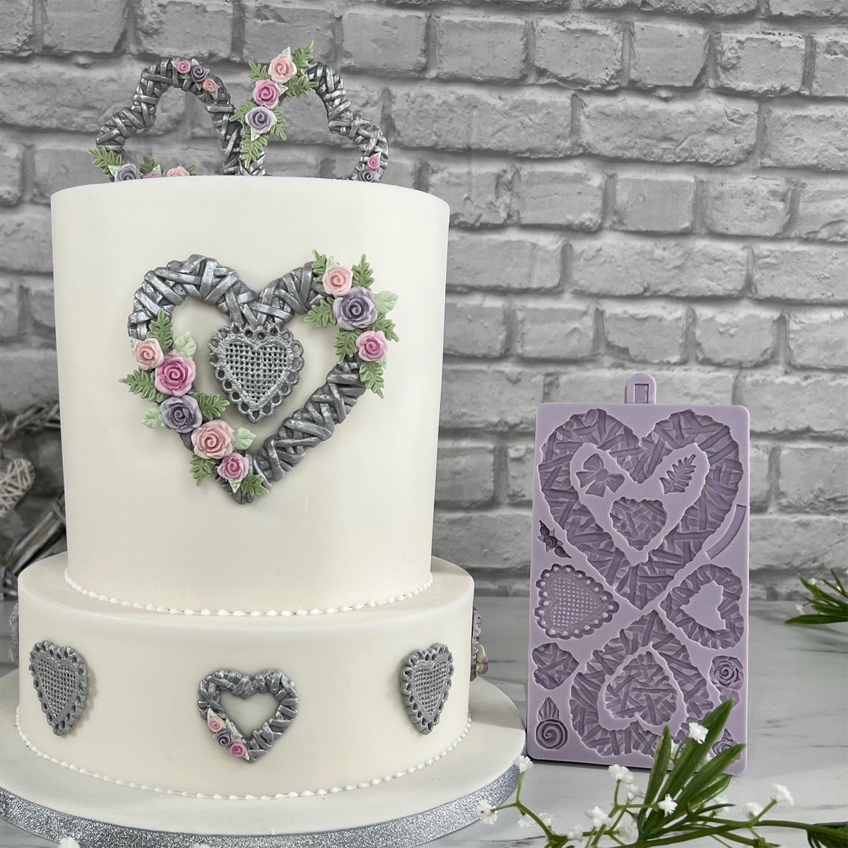 Moule en silicone Karen Davies - Collection Coeurs d'osier