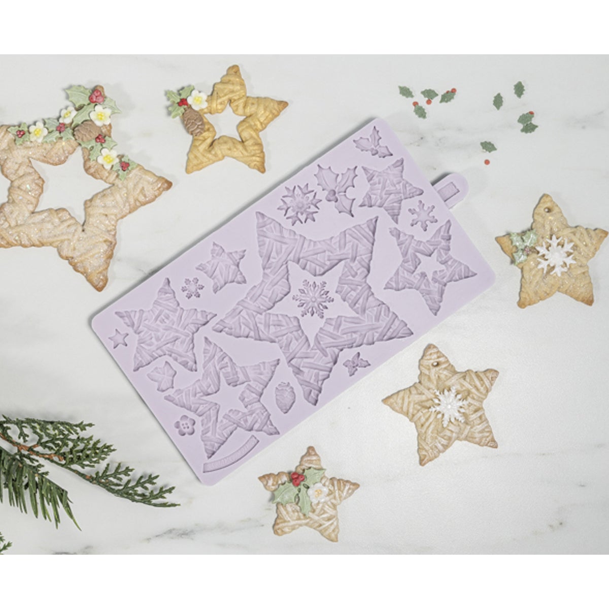 Karen Davies Moule en silicone - Étoiles en osier