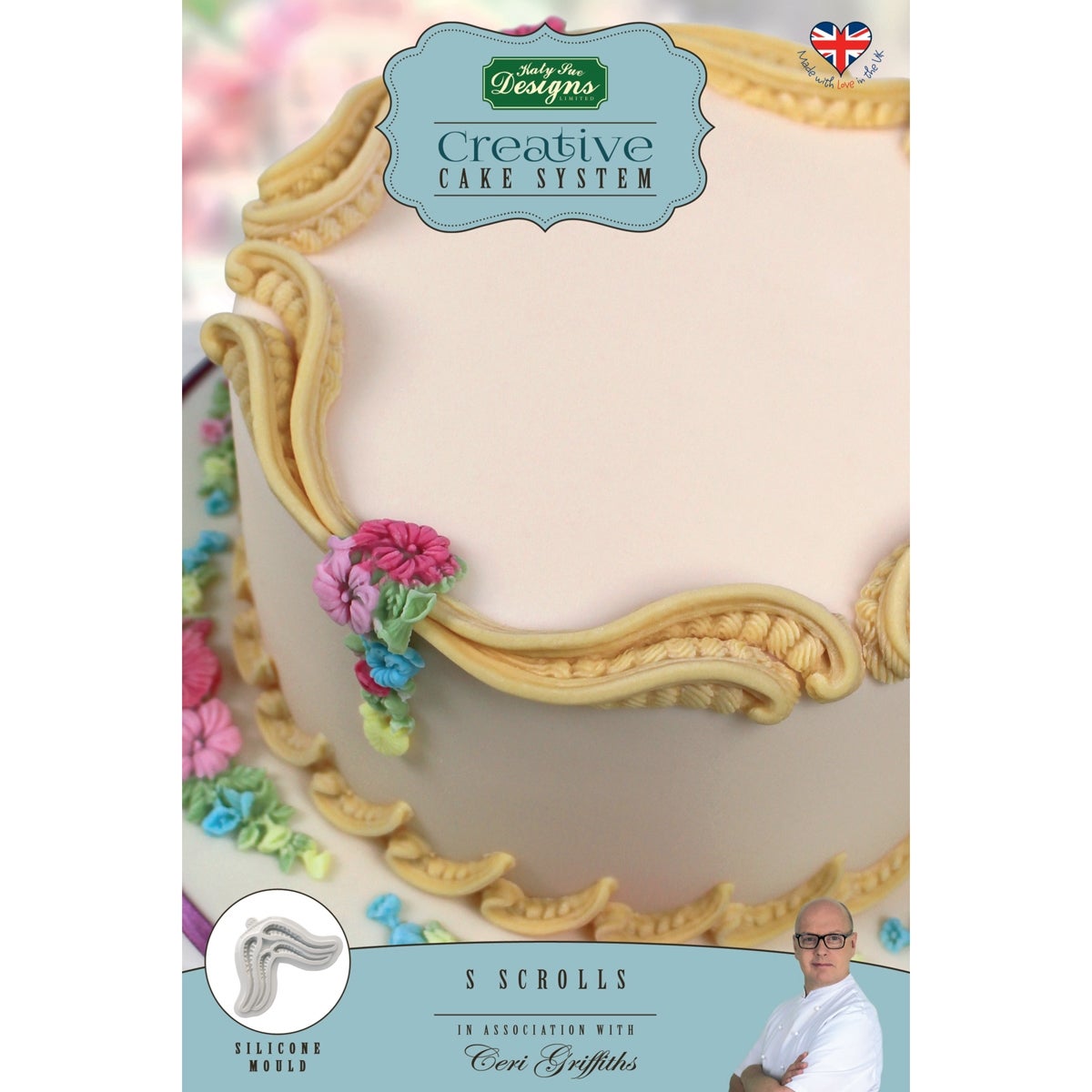 Katy Sue Mould Cake System S Scrolls