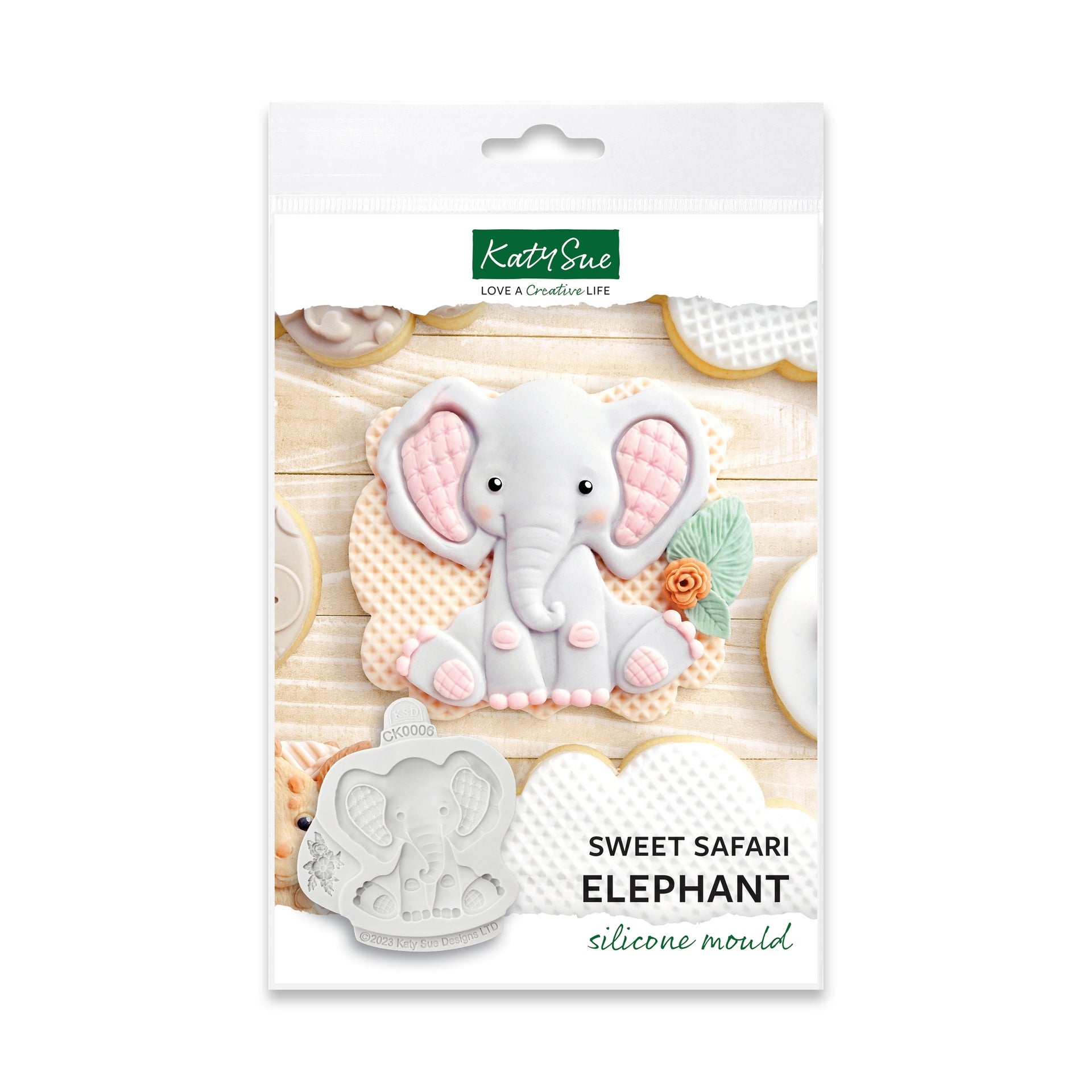 Katy Sue Silicone Mould - Sweet Safari Éléphant