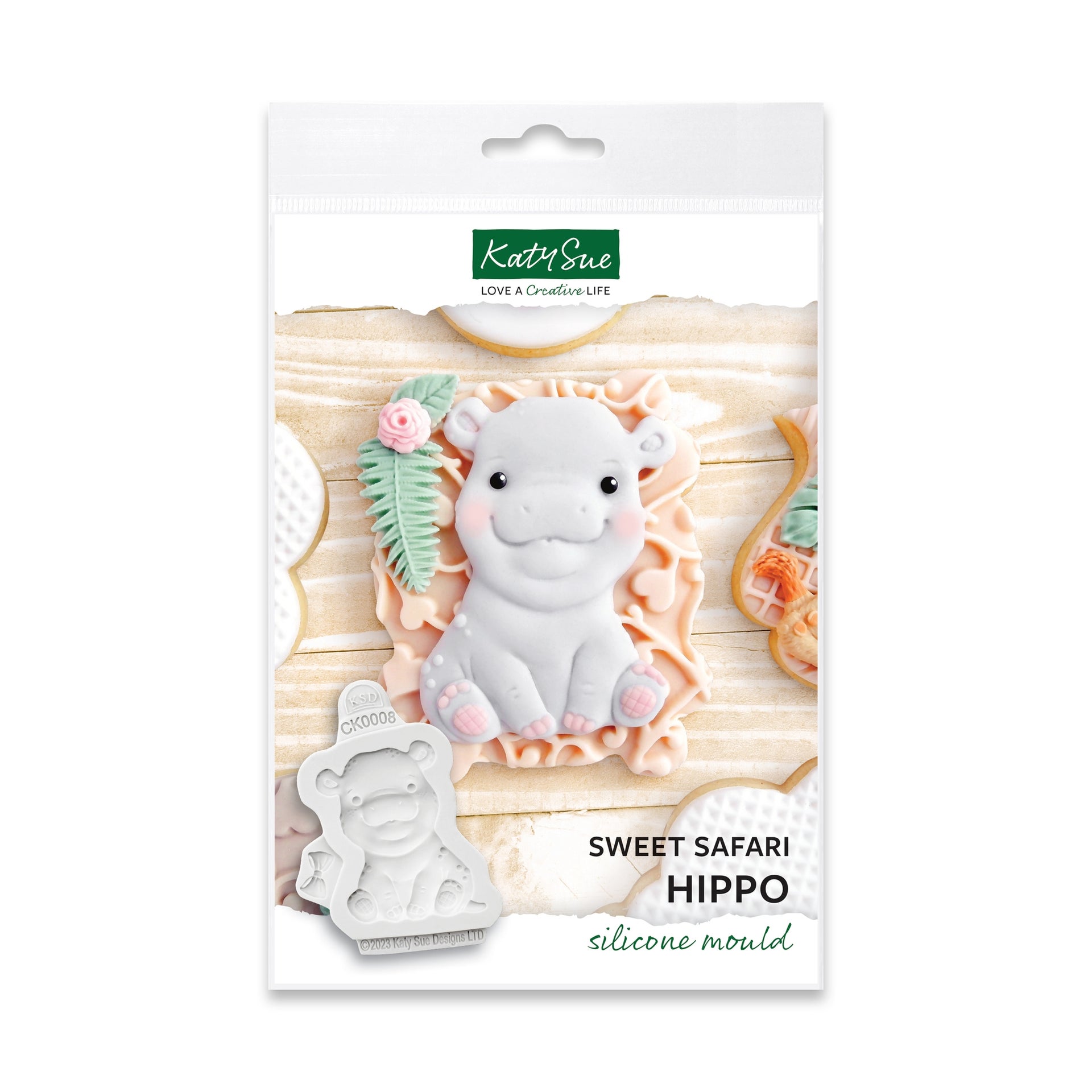 Katy Sue Silicone Mould - Sweet Safari Hippopotame