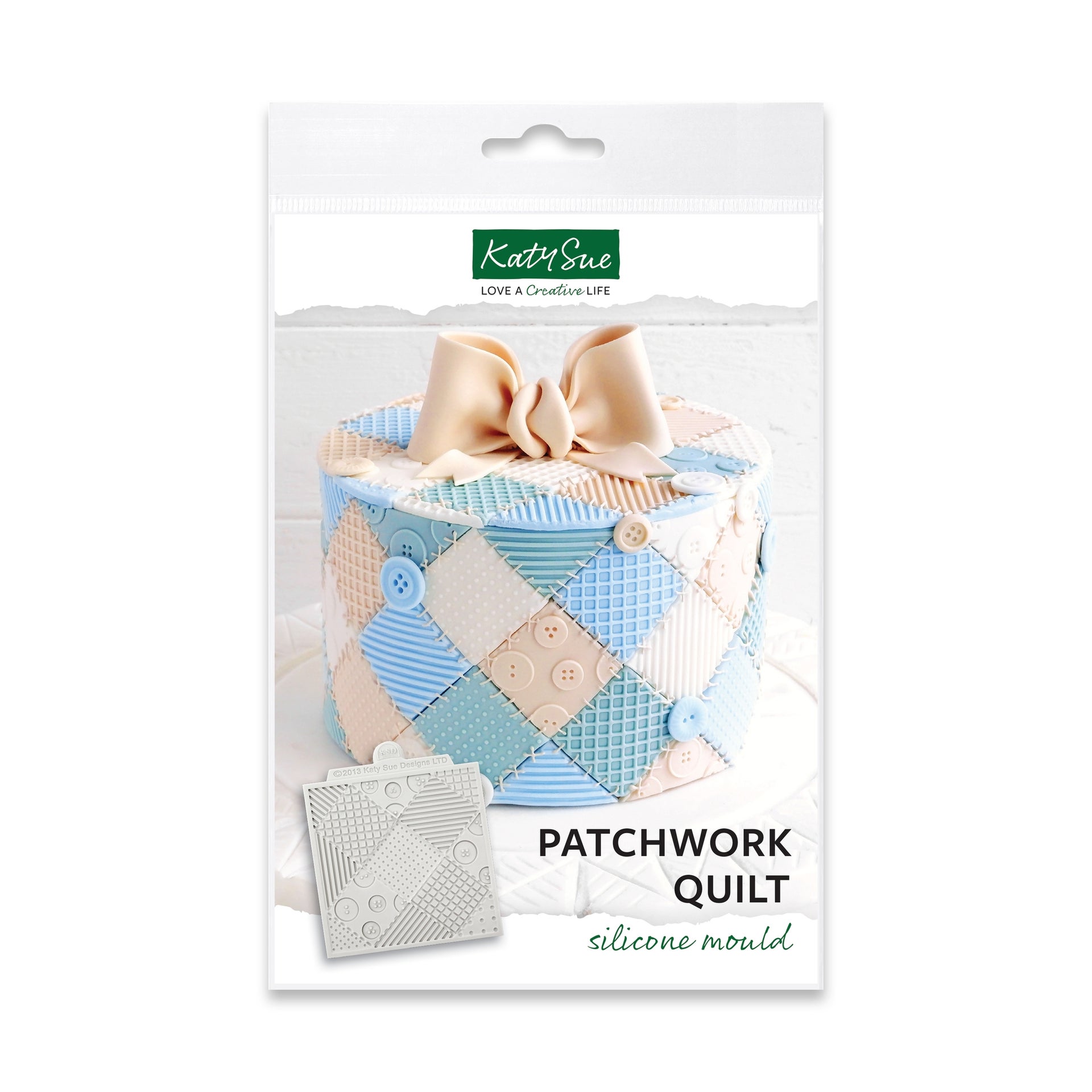 Katy Sue Silicone Mould - Tapis Texture Patchwork Quilt