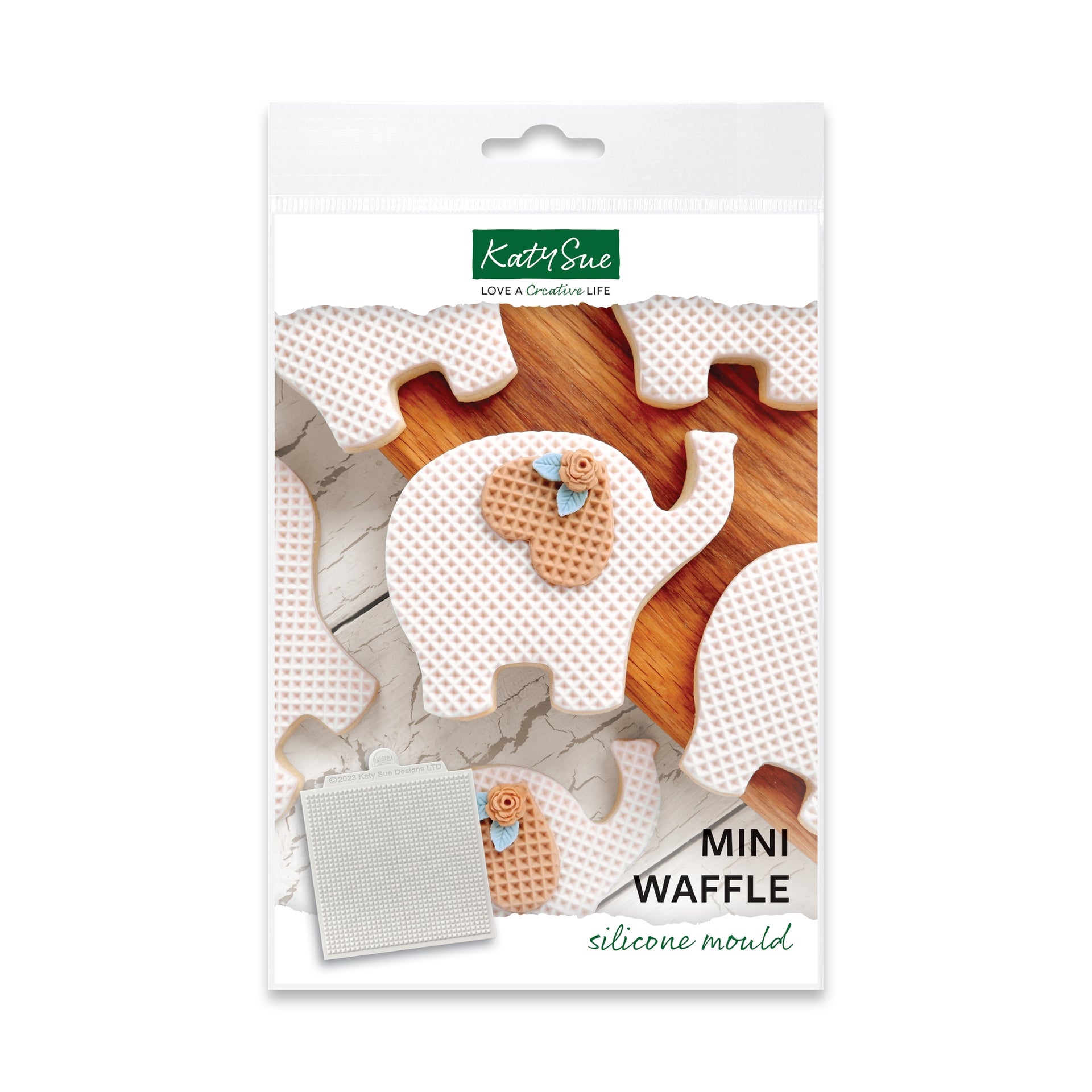 Katy Sue Silicone Mould - Tapis Mini Texture Gaufre