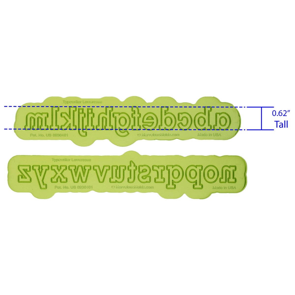 Marvelous Molds Moule en Silicone - Typewriter Lowercase Flexabet™