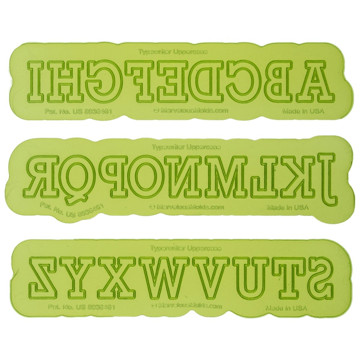 Marvelous Molds Moule en Silicone - Typewriter Uppercase Flexabet™