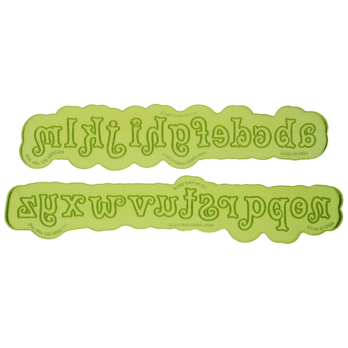 Marvelous Molds Moule en Silicone - Swirly Lowercase Flexabet™