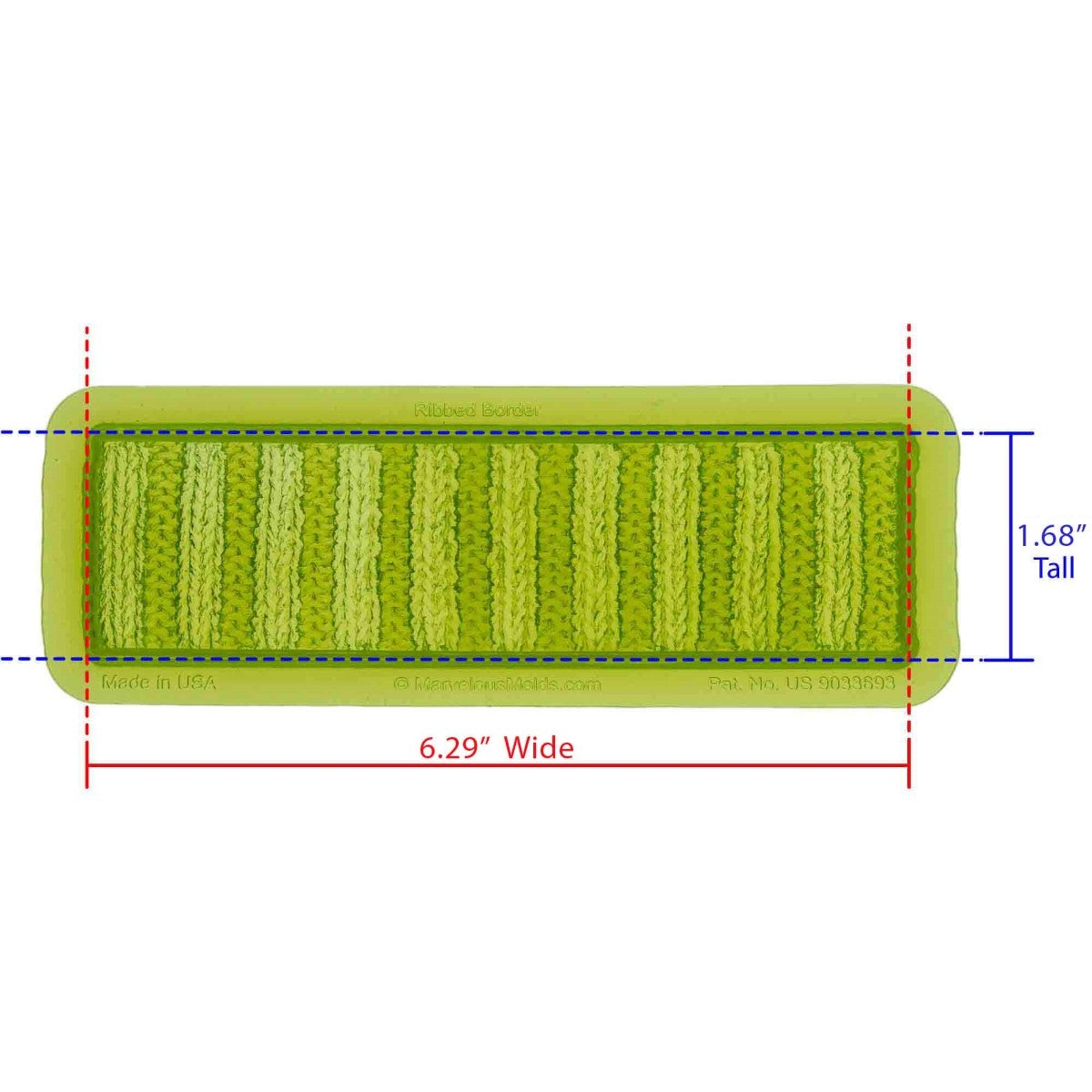 Marvelous Molds Moule en Silicone - Ribbed Border Mold