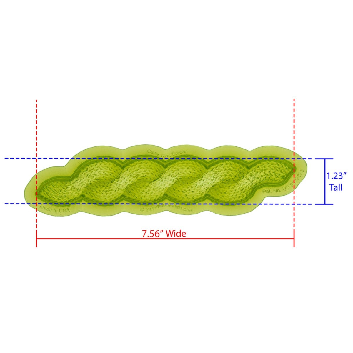 Marvelous Molds Moule en Silicone - Cable Knit Border Mold