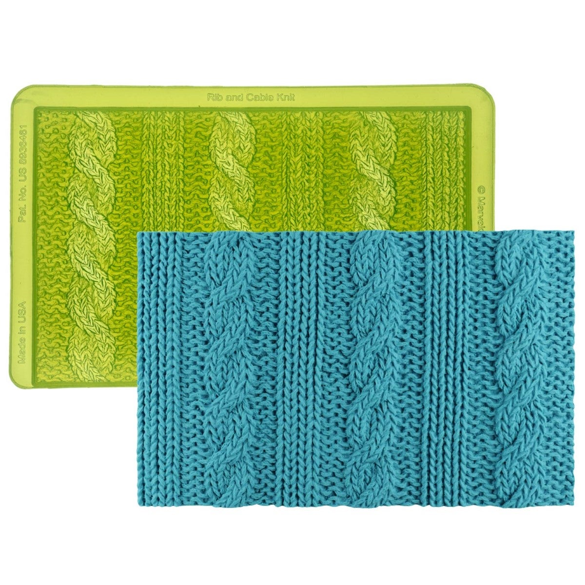 Marvelous Molds Moule en Silicone - Rib & Cable Knit Simpress