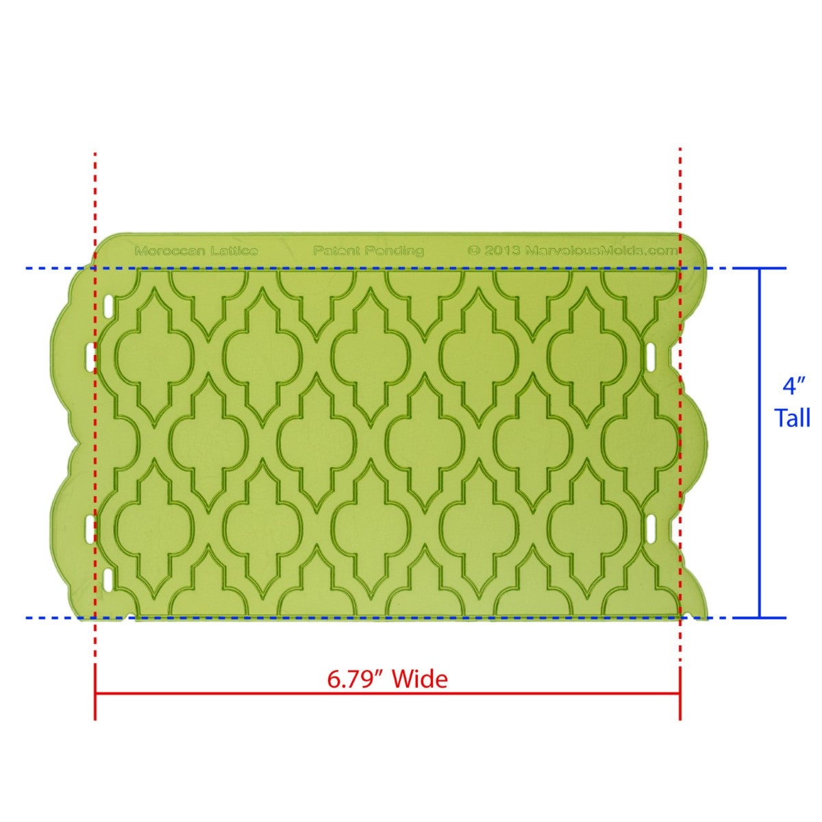 Marvelous Molds Moule en Silicone - Moroccan Lattice Silicone Onlay®
