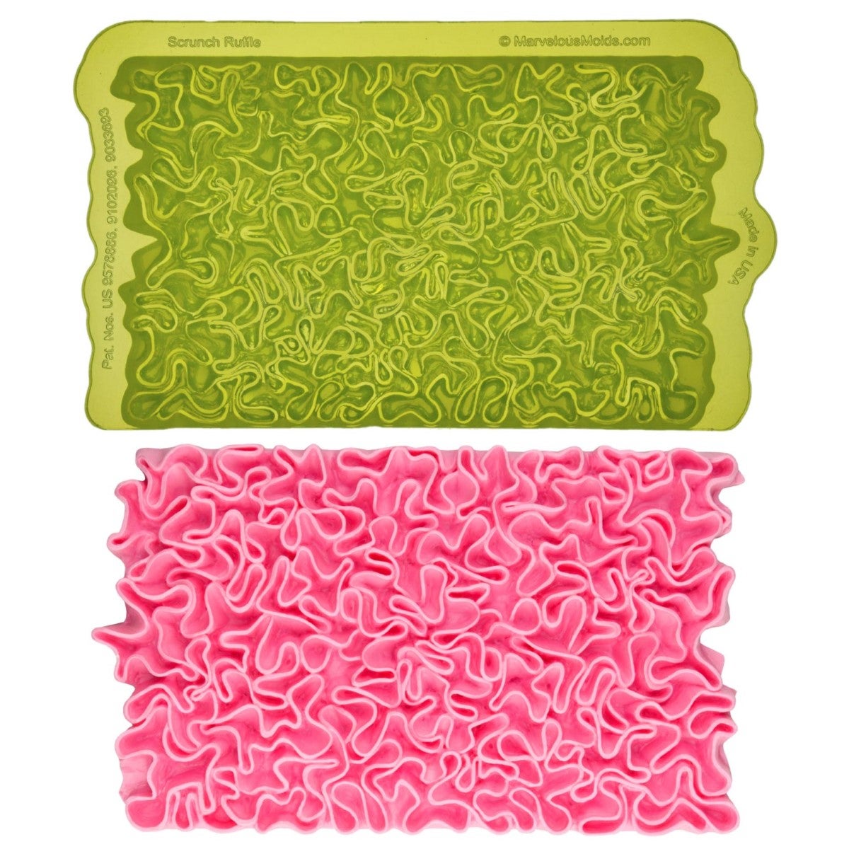 Marvelous Molds Moule en Silicone - Scrunch Ruffle Simpress®