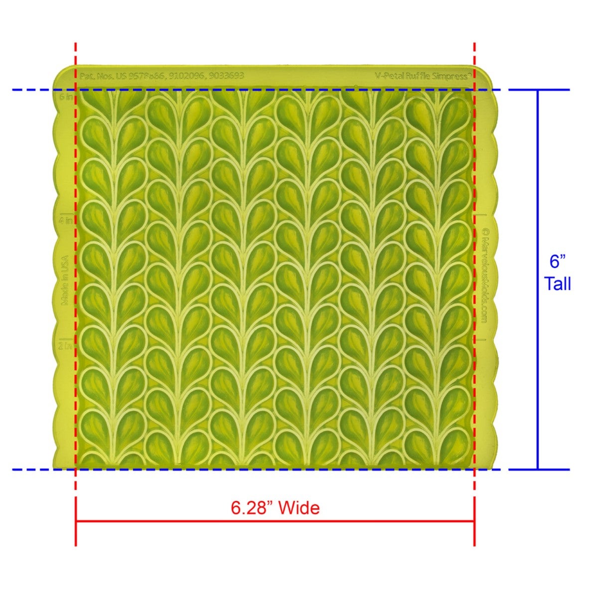 Marvelous Molds Moule en Silicone - V-Petal Ruffle