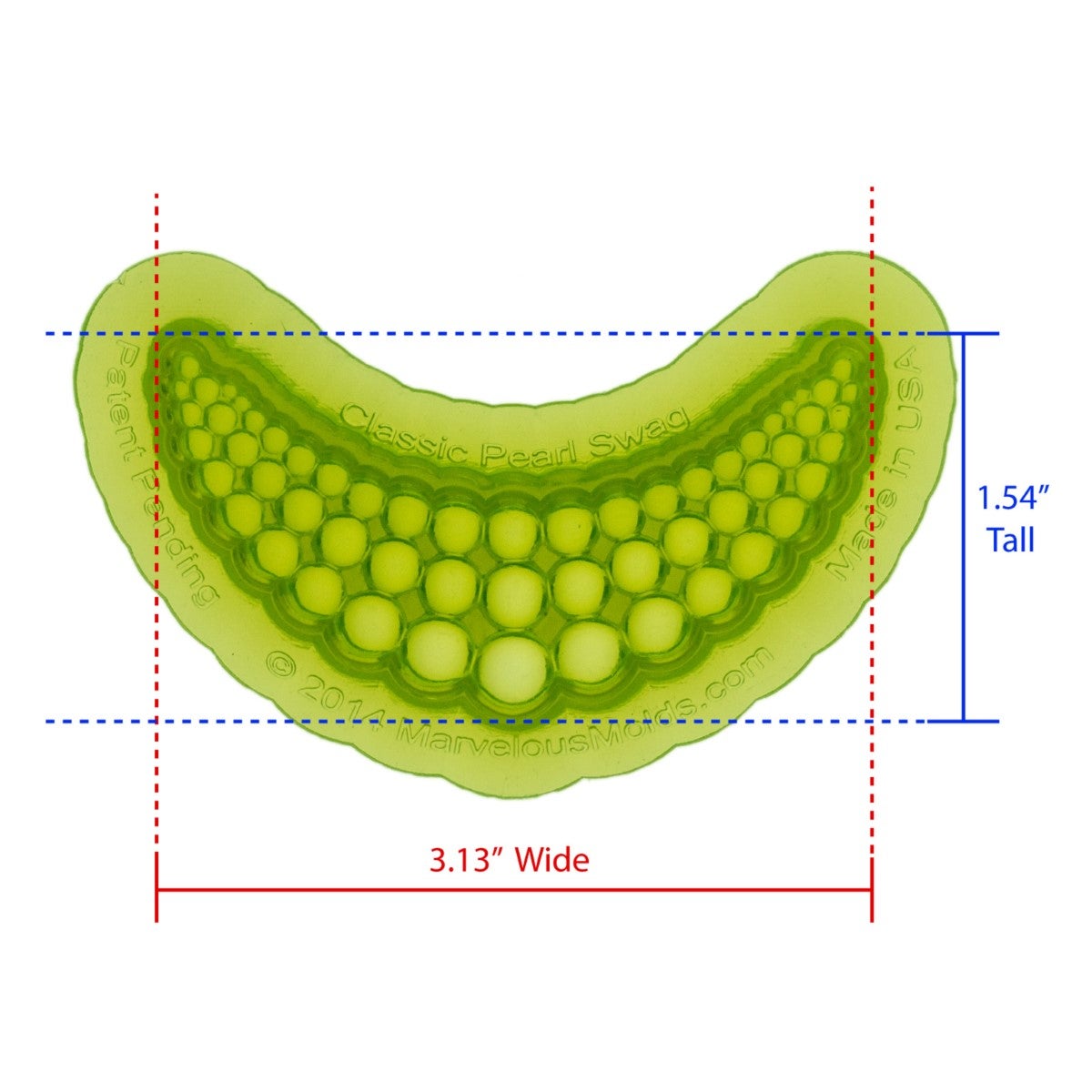 Marvelous Molds Moule en Silicone - Classic Pearl Swag Mold