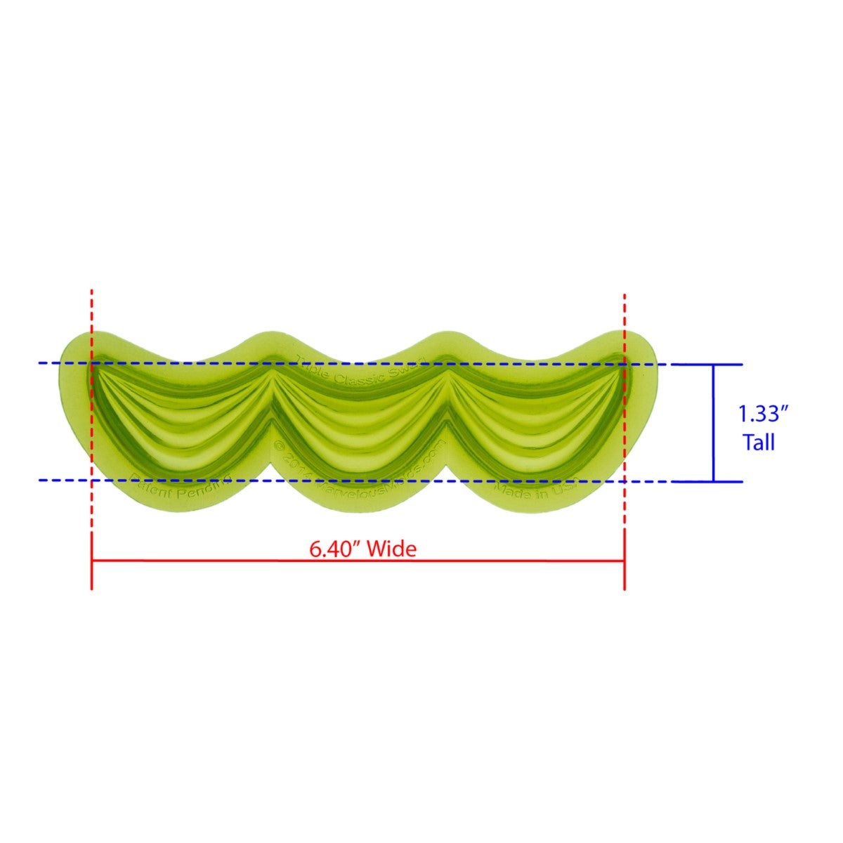 Marvelous Molds Moule en Silicone - Triple Classic Swag Mold