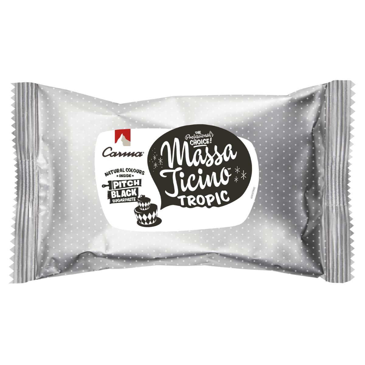 Massa Ticino Pâte à Sucre 1 kg Noir Ébène
