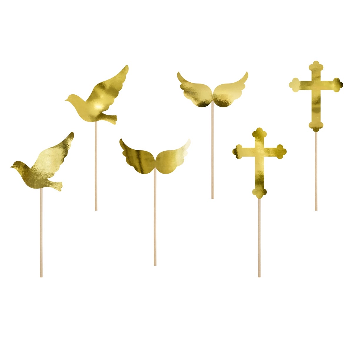 PartyDeco Cupcake Toppers Première Communion Set/6