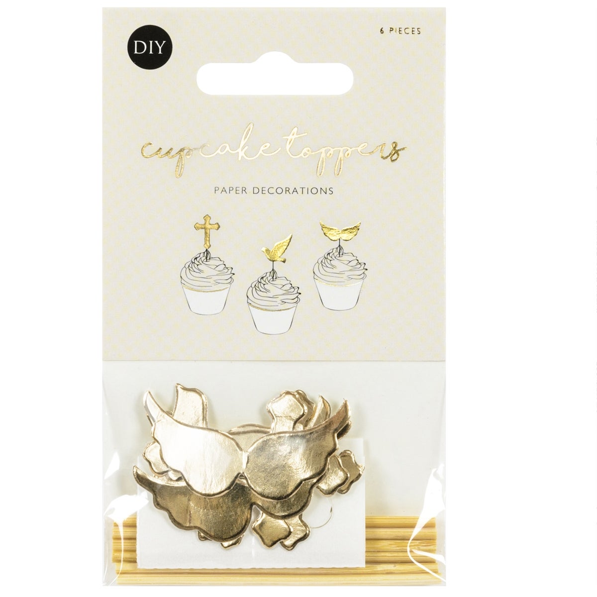 PartyDeco Cupcake Toppers Première Communion Set/6