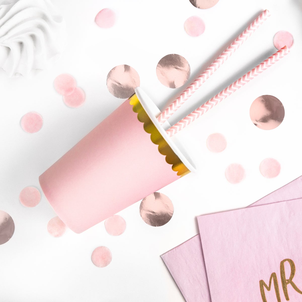 PartyDeco Gobelets - Rose Clair pcs/6