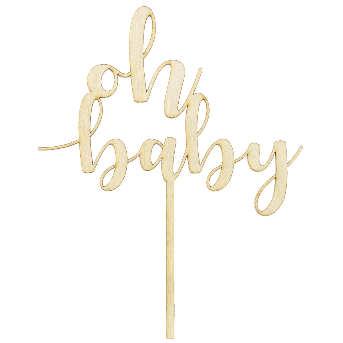 PartyDeco Cake Topper en Bois - Oh Baby