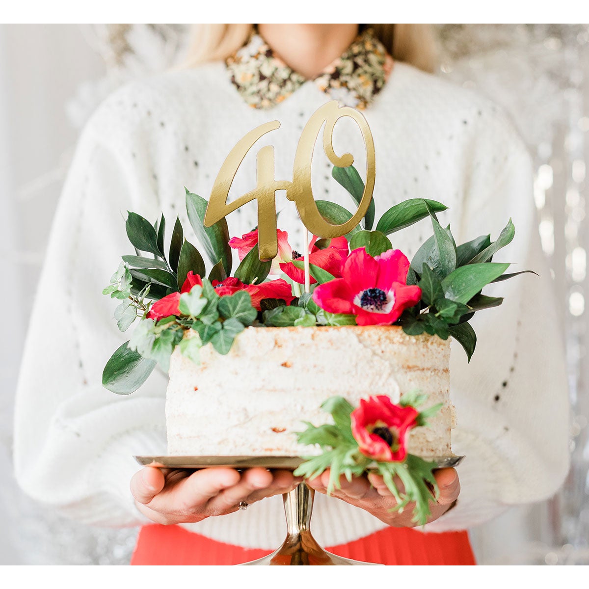 PartDeco Cake Topper 40 Gold