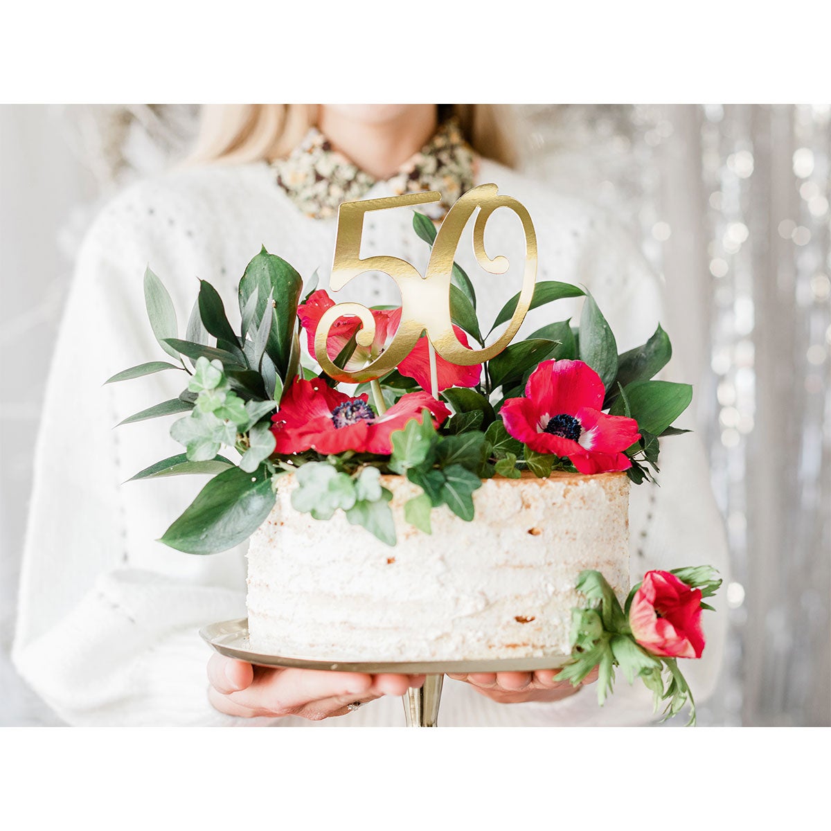 PartDeco Cake Topper 50 Gold