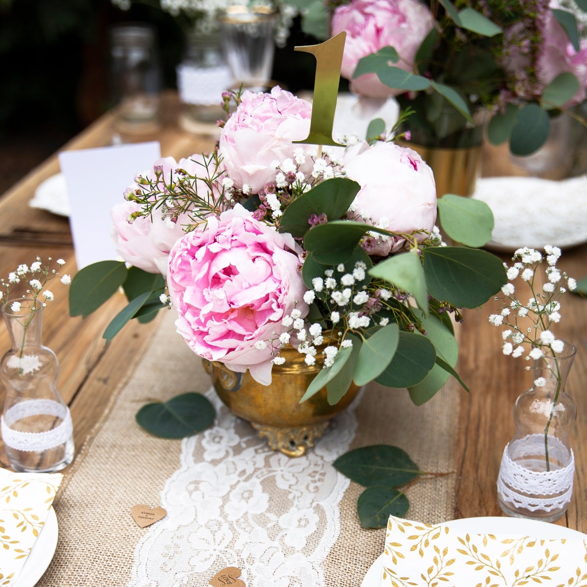 PartyDeco Cake Toppers Chiffres - Or Set/11