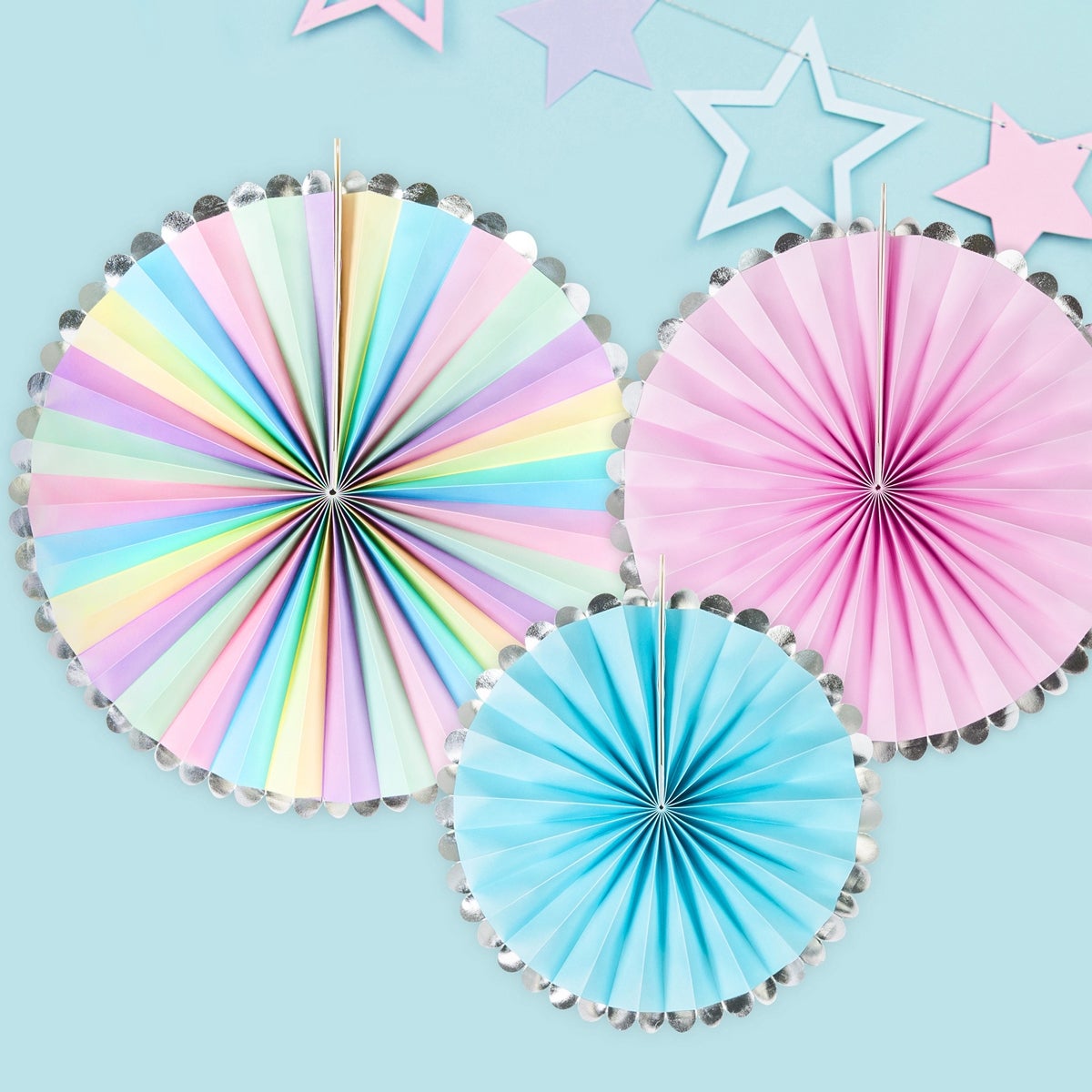 PartyDeco Mix Rosaces décoratives Licorne Set/3