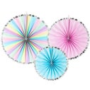 PartyDeco Mix Rosaces décoratives Licorne Set/3