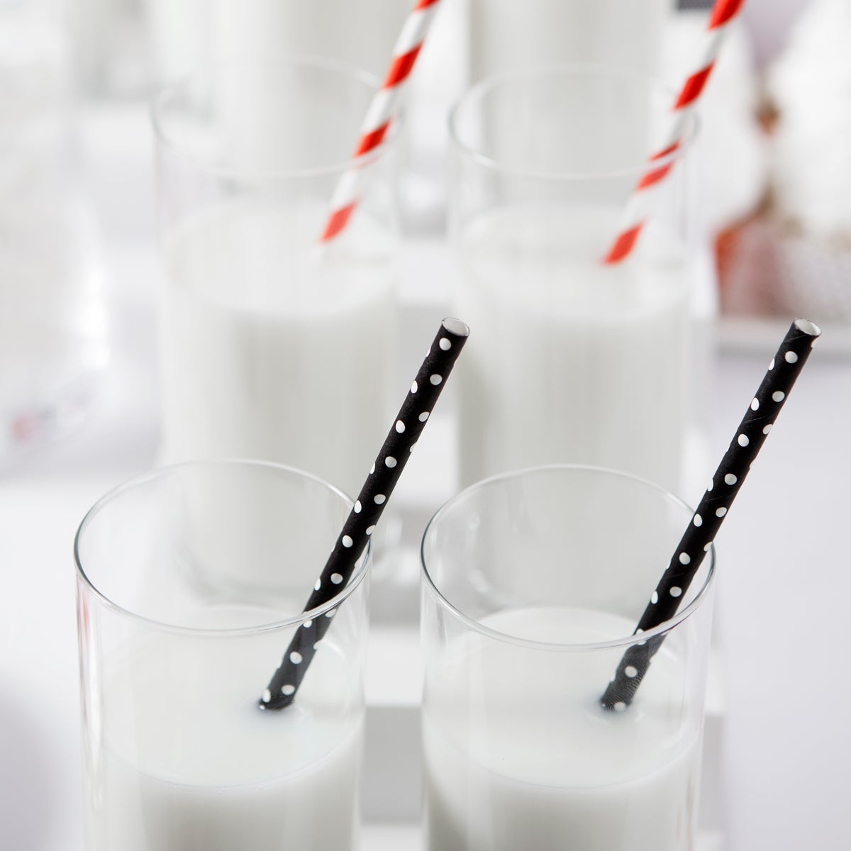 PartyDeco Pailles en papier - Noir pcs/10