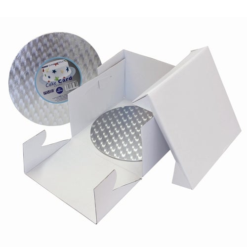 PME Boite à gateau et support rond (3mm) 30x30x15 cm