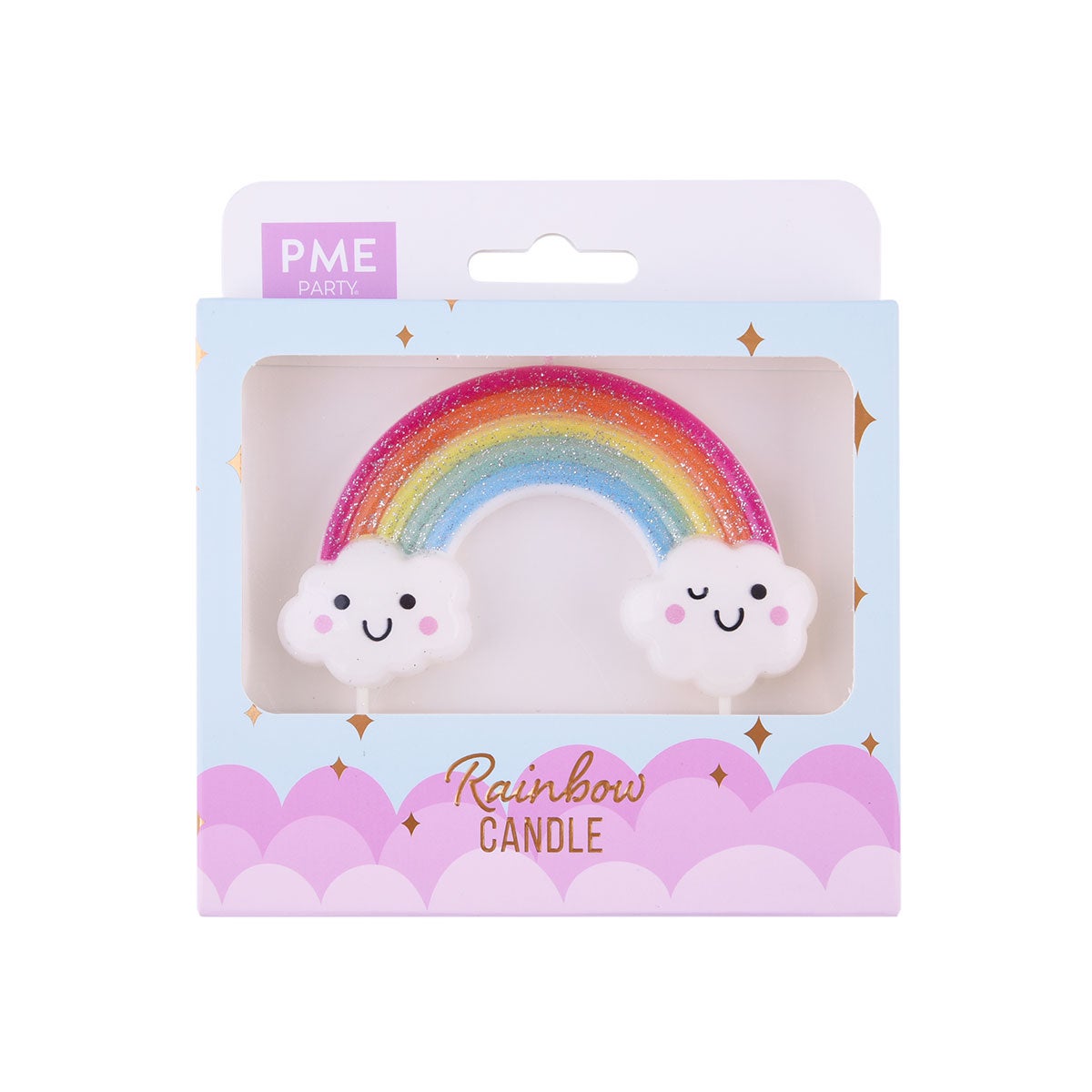 Bougeoir PME - Arc-en-ciel pailleté
