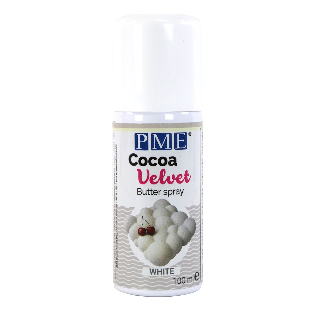 PME Spray Velours au Beurre de Cacao BLANC 100mL