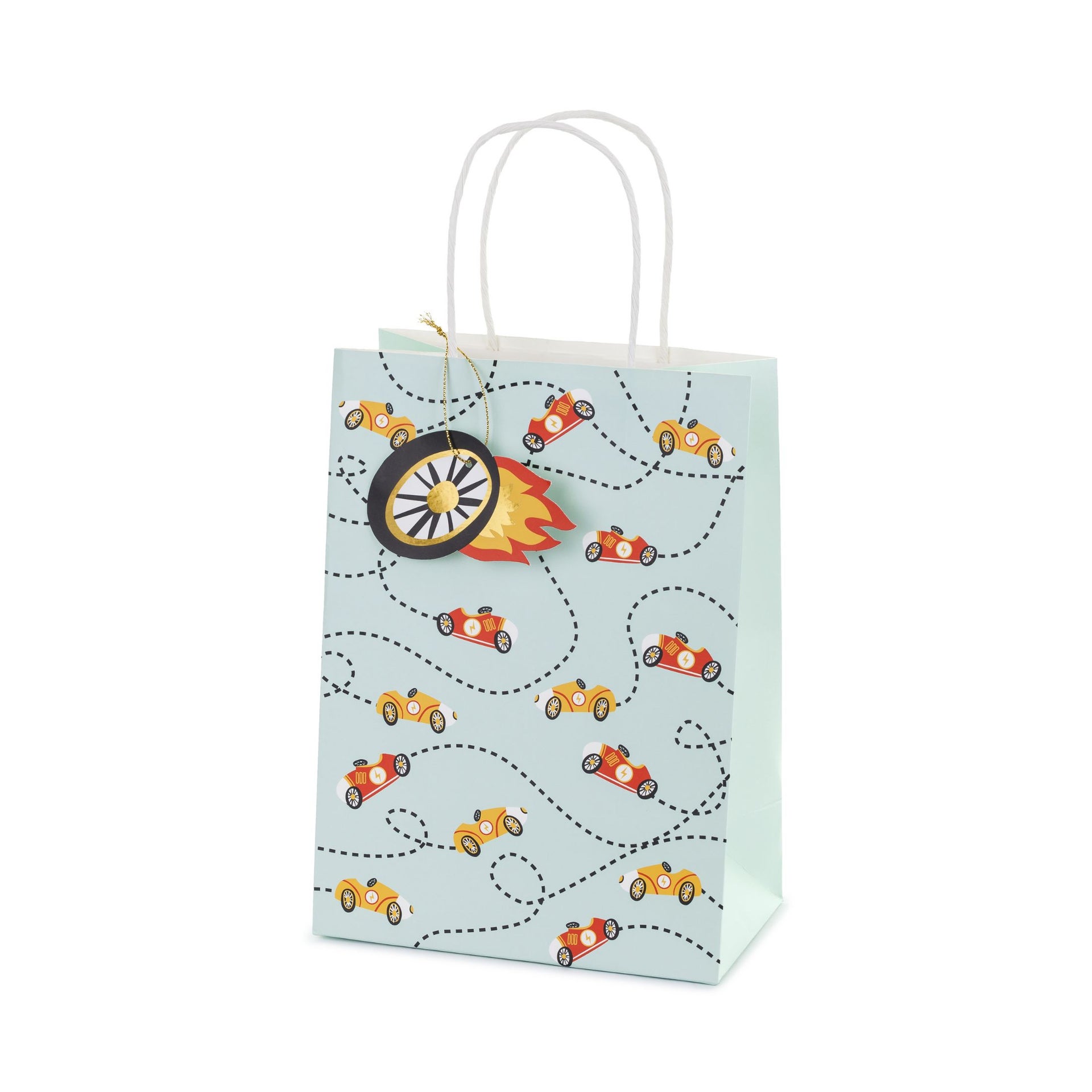 PartyDeco Sac Cadeau - Cars - 10.5x18x25cm