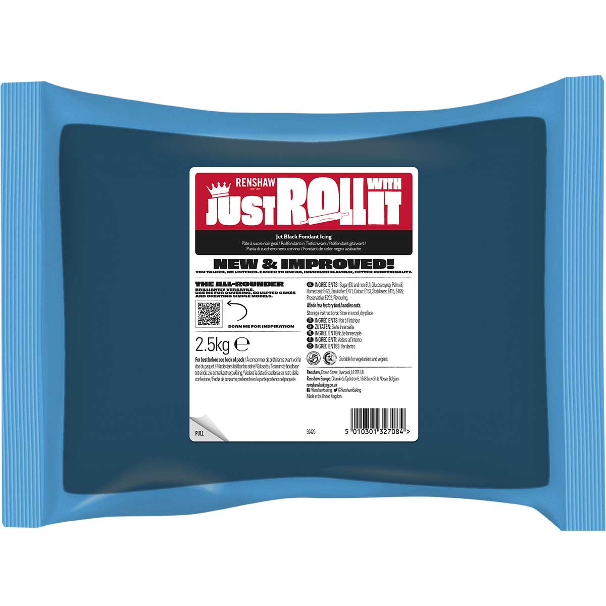 Renshaw Pâte à Sucre Noir 2.5kg